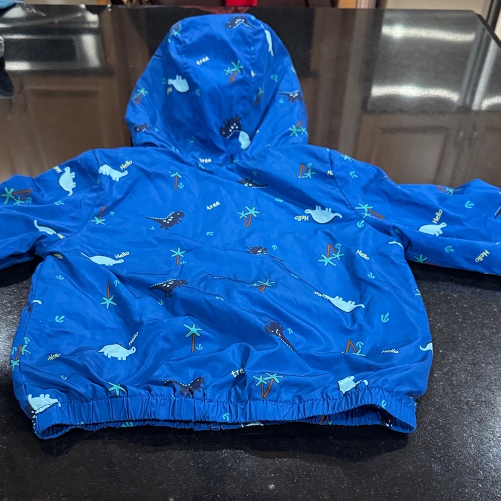Blue Dinosaur Print boys jacket 18 mon - Picture 6 of 11